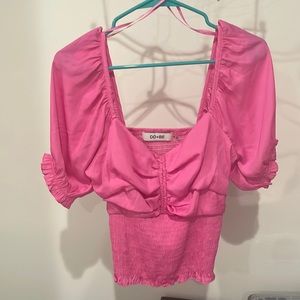 Hot pink boutique blouse. Brand: Do+Be. Size: medium. New without tags